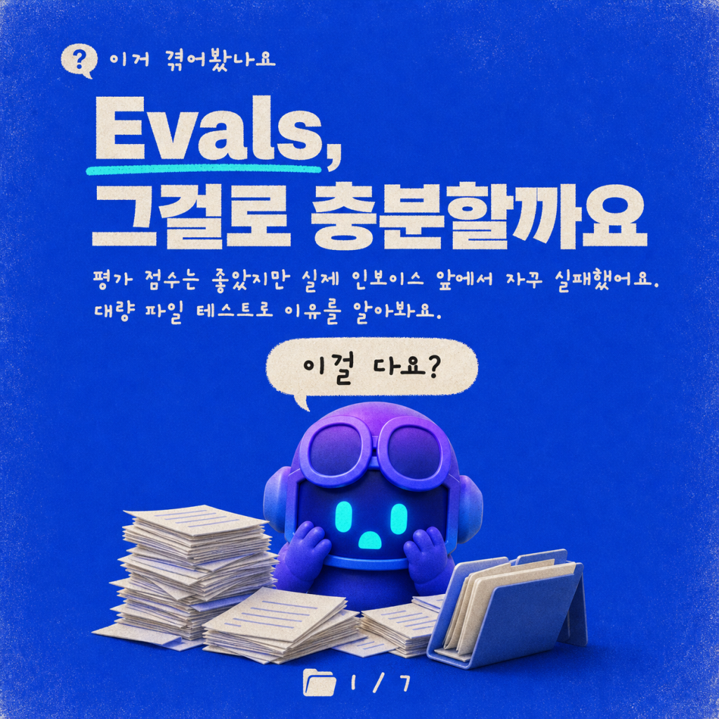 Copilot Studio를 위한 대량 파일 기반 테스트: 표준 Evals를 넘어서 카드뉴스 1/7