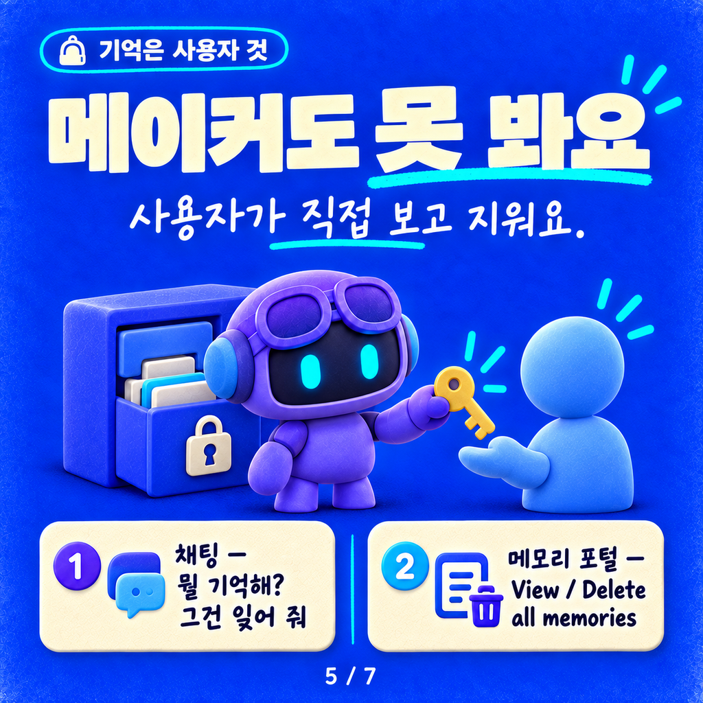Copilot Studio 메모리: 다음 대화에서도 나를 기억하는 에이전트 카드뉴스 5/7