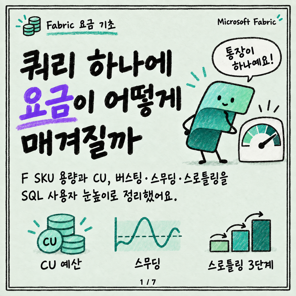 Capacity와 CU: Fabric 요금이 쿼리 하나에 어떻게 매겨지나 카드뉴스 1/7