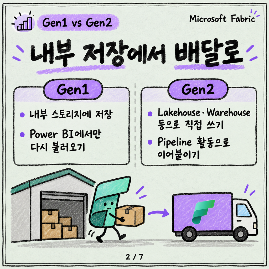 Power Query 쓰던 사람을 위한 Dataflow Gen2: 달라진 건 '대상'이에요 카드뉴스 2/7