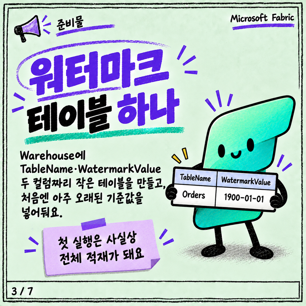 매번 전체를 다시 안 긁는 법: 파이프라인 증분 적재 패턴 카드뉴스 3/7