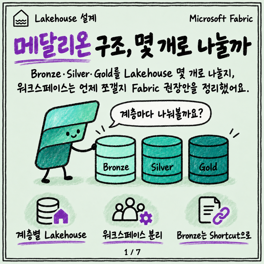 Bronze·Silver·Gold, 메달리온 구조를 Fabric에서 어떻게 나누나 카드뉴스 1/7