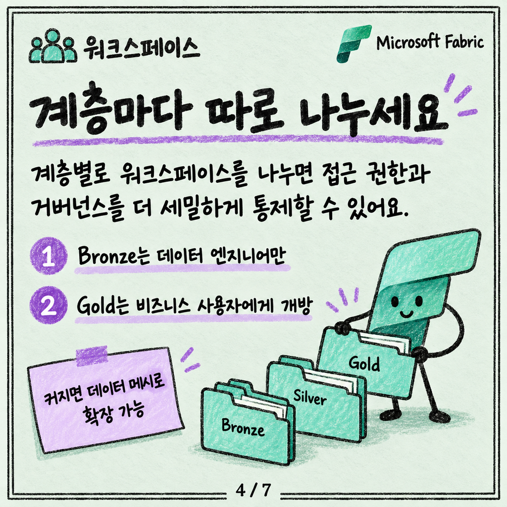 Bronze·Silver·Gold, 메달리온 구조를 Fabric에서 어떻게 나누나 카드뉴스 4/7