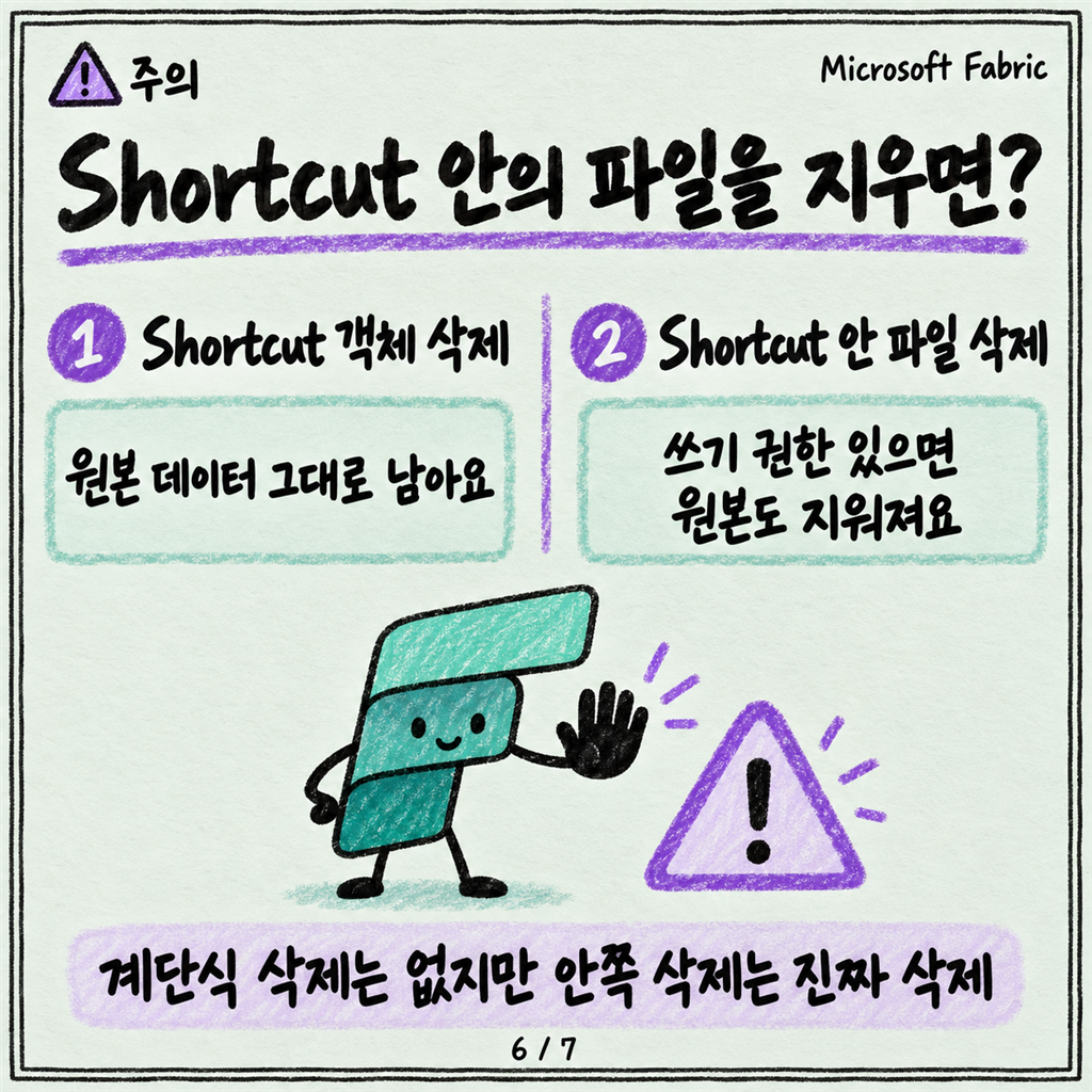 OneLake Shortcuts, 데이터를 복사하지 않고 잇는 법 카드뉴스 6/7