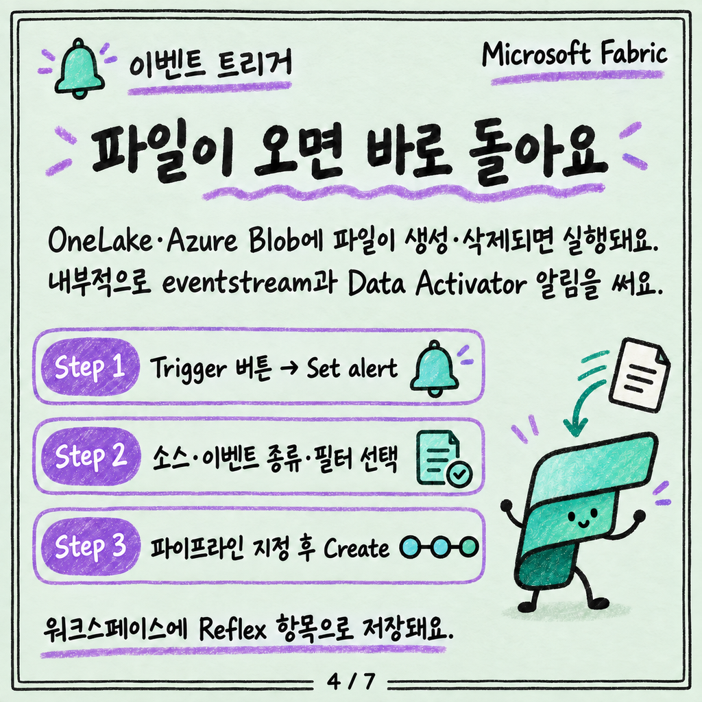파이프라인을 언제 돌릴까: 스케줄과 이벤트 트리거 카드뉴스 4/7