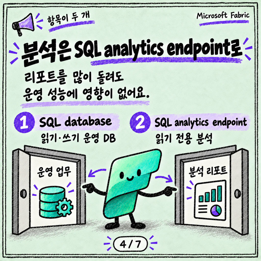 SQL database in Fabric: Warehouse와 뭐가 다른 거예요? 카드뉴스 4/7