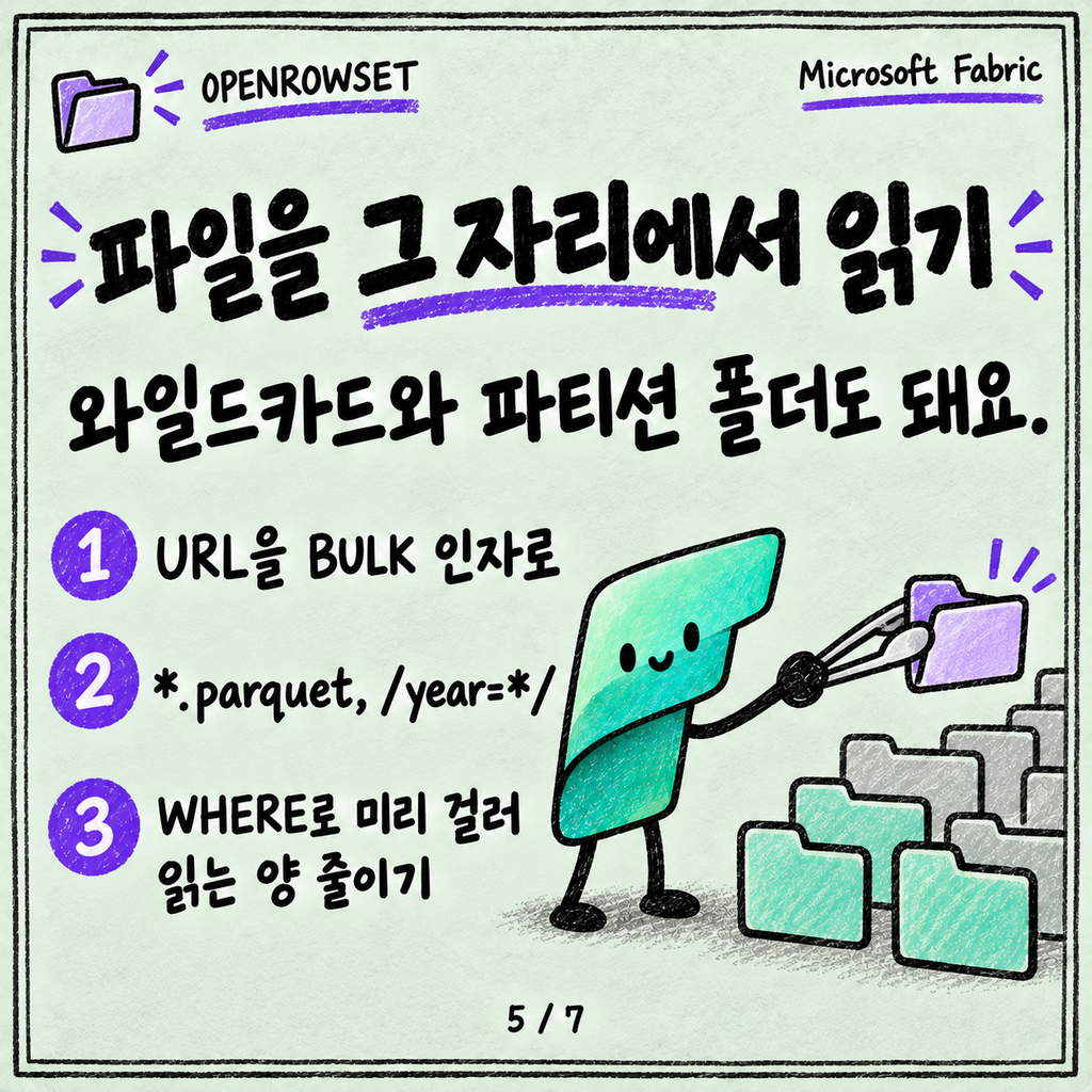 Warehouse에 데이터 넣는 세 가지 길: COPY INTO, CTAS, 크로스 쿼리 카드뉴스 5/7