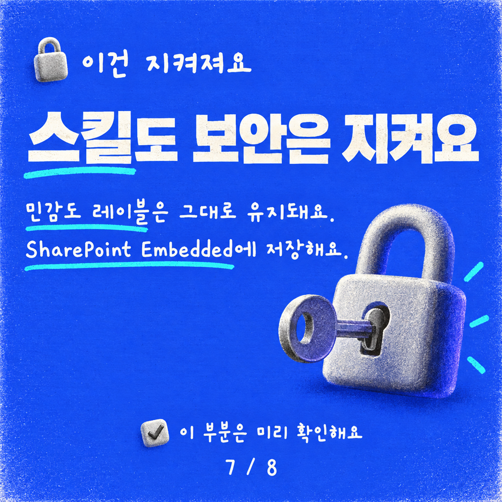 M365 Copilot 선언적 에이전트에 커스텀 스킬 추가하기 (preview) 카드뉴스 7/8