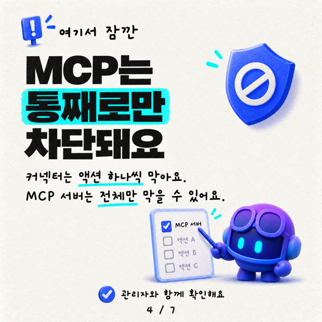 Copilot Studio에서 MCP 서버와 커넥터, 무엇을 선택할까? 메이커를 위한 가이드 카드뉴스 4/7