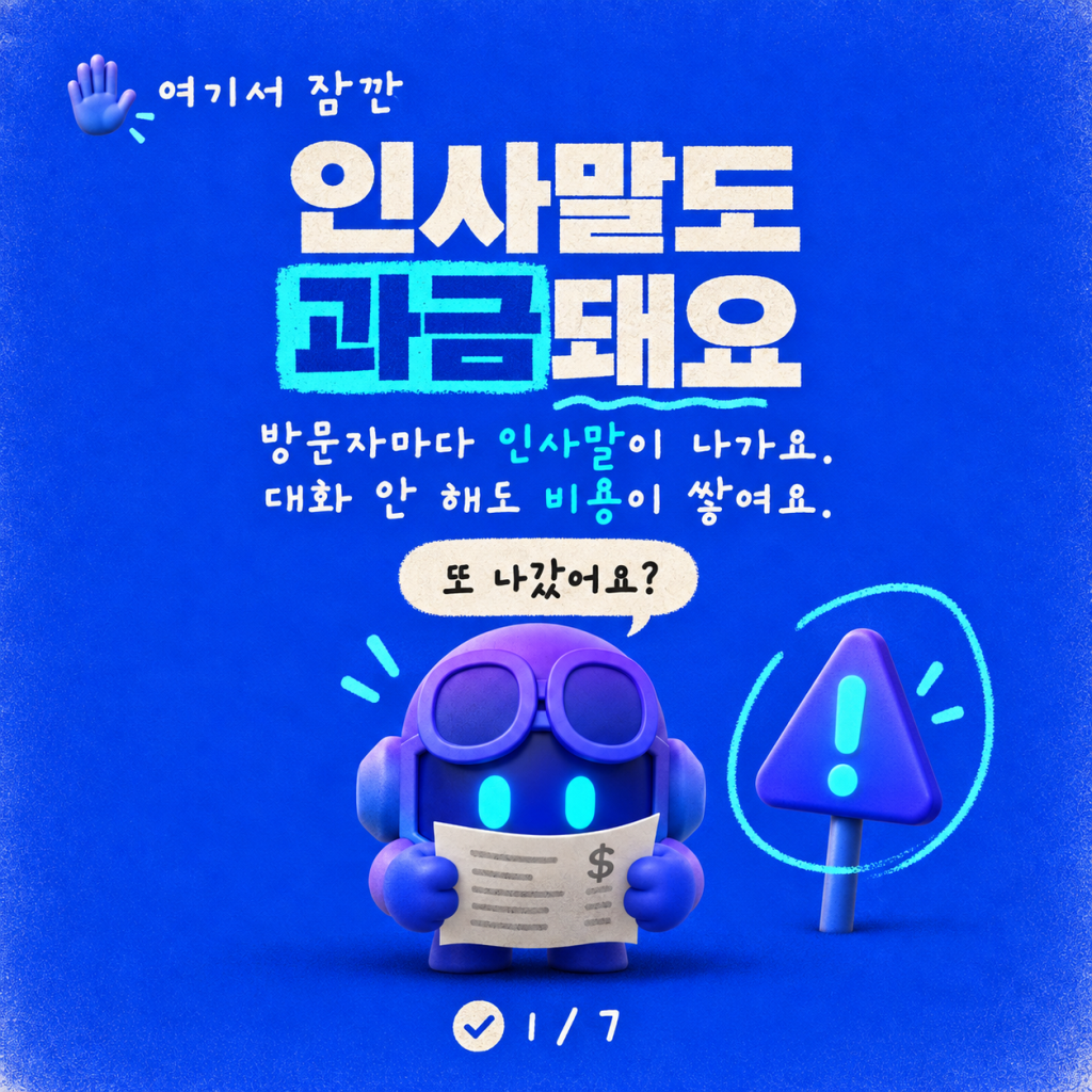 있었던 적 없는 환영 메시지: WebChat에서 에이전트 인사말 모킹하기 카드뉴스 1/7