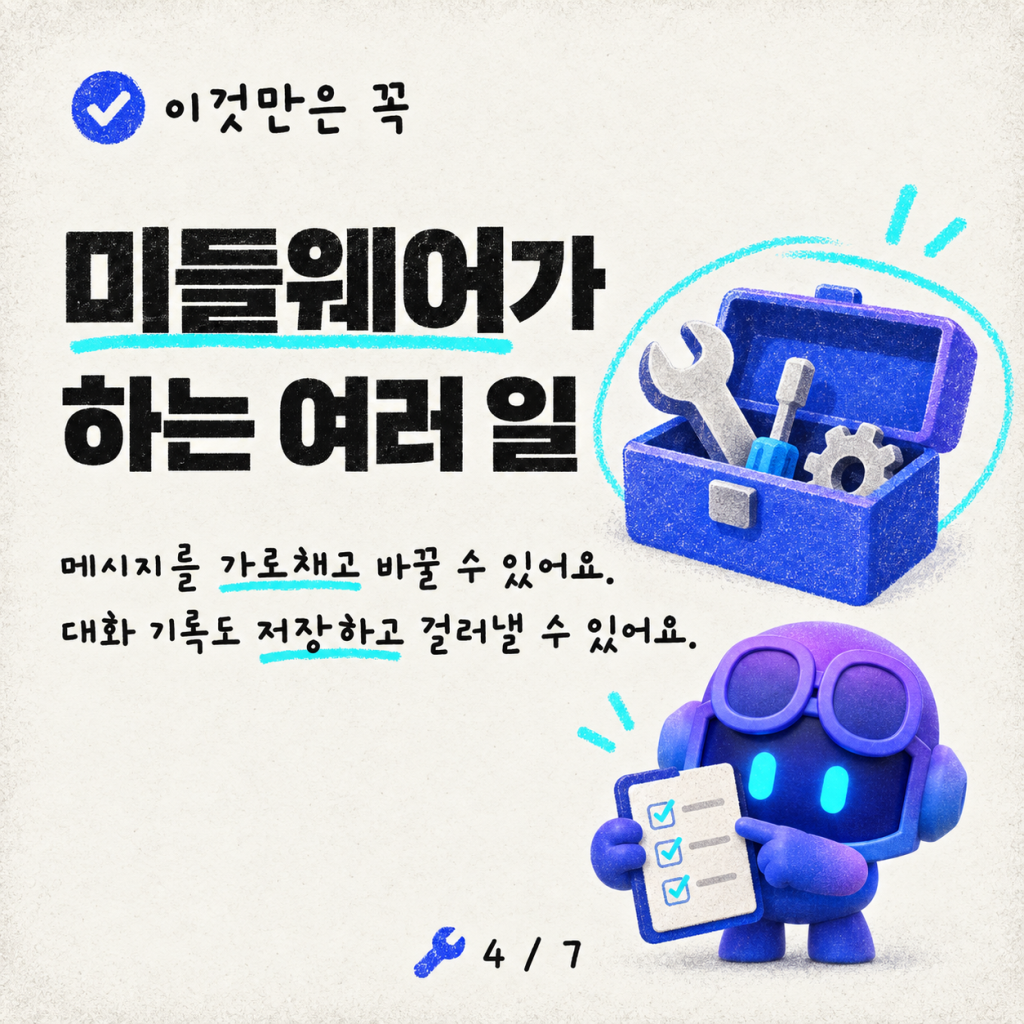 영상: Copilot Studio 에이전트를 위한 WebChat 미들웨어 마스터하기 카드뉴스 4/7